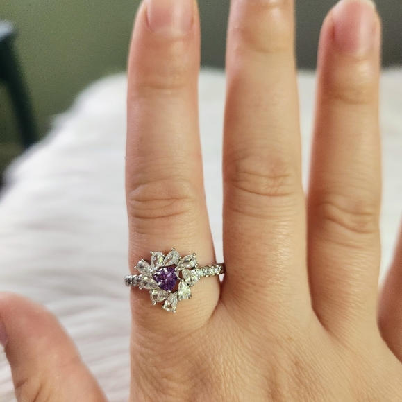 NWT Bomb Party 'The One I Love' Alexandrite Corundum Rhodium Ring - Size 11 - Picture 9 of 10